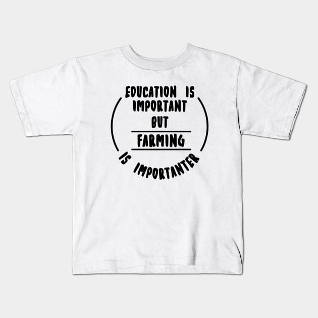 Education is important but the sleeping is importanter Kids T-Shirt by novaya